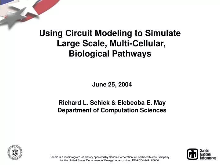 using circuit modeling to simulate large scale multi cellular biological pathways