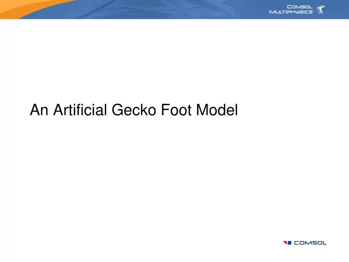 an artificial gecko foot model