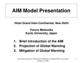 AIM Model Presentation