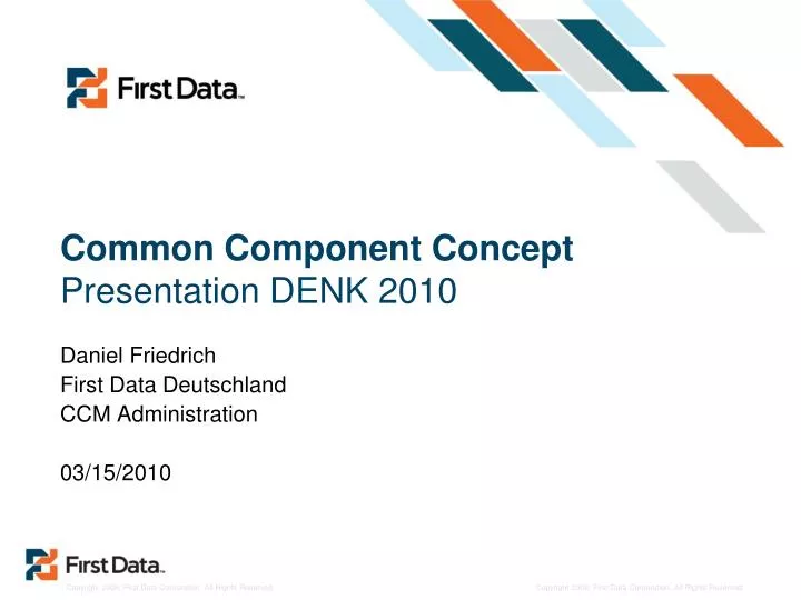 common component concept presentation denk 2010