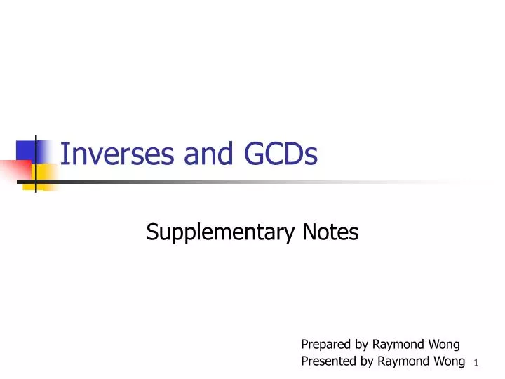 inverses and gcds