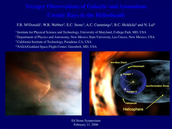 voyager observations of galactic and anomalous cosmic rays in the heliosheath