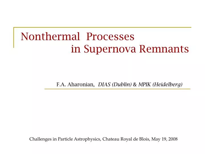nonthermal processes in supernova remnants