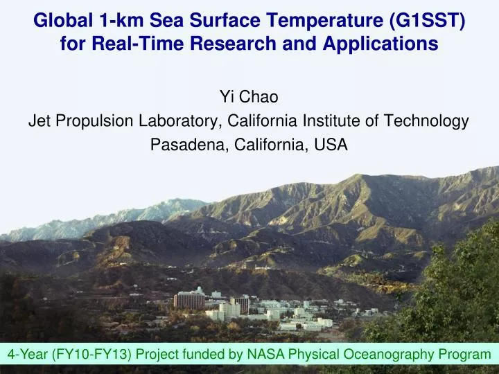 global 1 km sea surface temperature g1sst for real time research and applications
