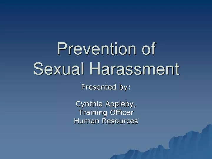 prevention of sexual harassment