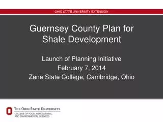 Guernsey County Plan for Shale Development