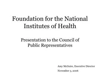 Foundation for the National Institutes of Health
