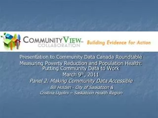 Presentation to Community Data Canada Roundtable