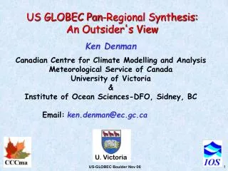 US GLOBEC Pan-Regional Synthesis: An Outsider's View