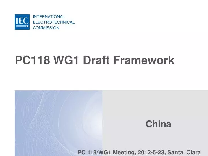 pc118 wg1 draft framework