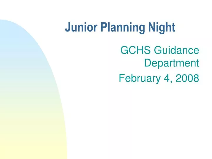 junior planning night