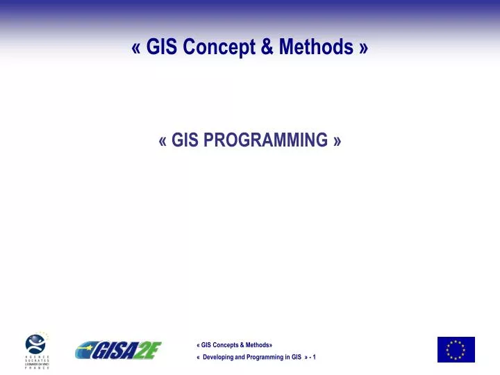 gis concept methods
