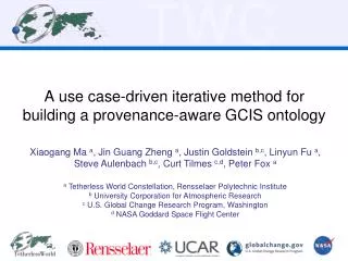 A use case-driven iterative method for building a provenance-aware GCIS ontology