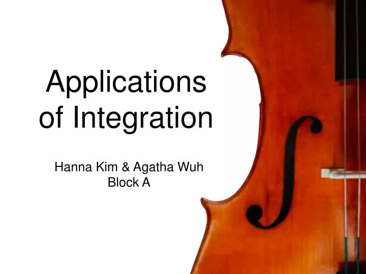 applications of integration