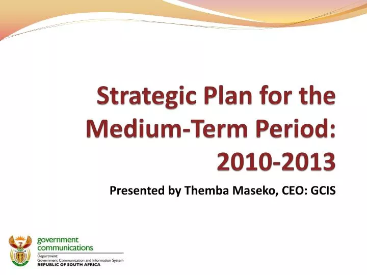 strategic plan for the medium term period 2010 2013