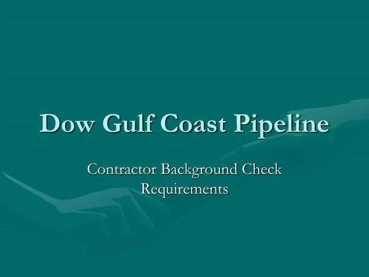 dow gulf coast pipeline