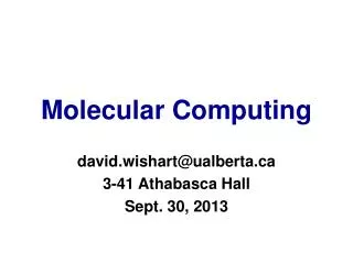 Molecular Computing