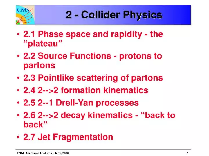 2 collider physics