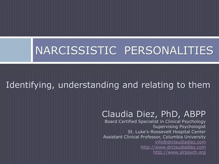 narcissistic personalities
