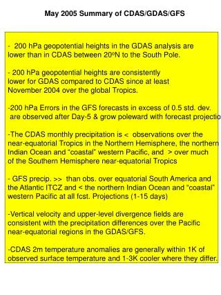 - 200 hPa geopotential heights in the GDAS analysis are