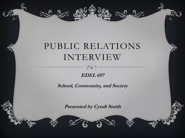 public relations interview