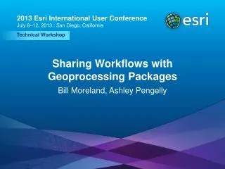 Sharing Workflows with Geoprocessing Packages