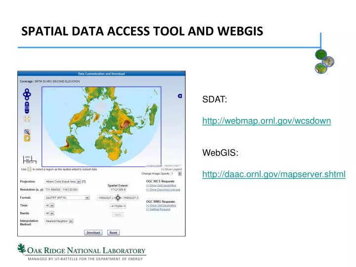 spatial data access tool and webgis