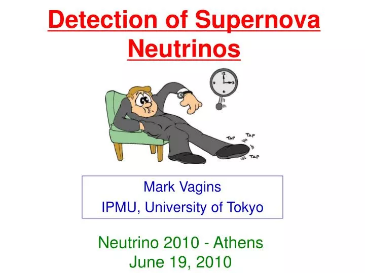 detection of supernova neutrinos
