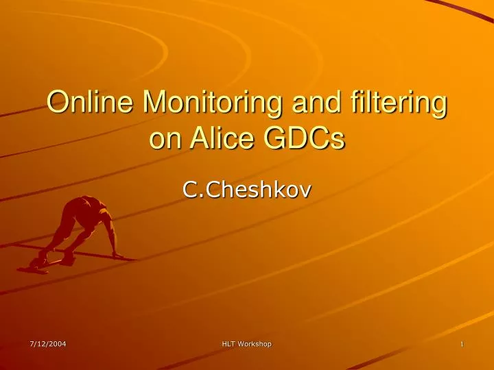 online monitoring and filtering on alice gdcs