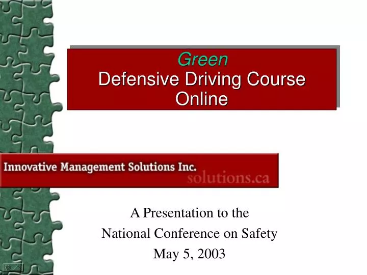 green defensive driving course online