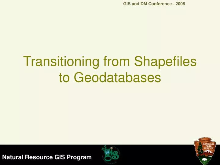transitioning from shapefiles to geodatabases