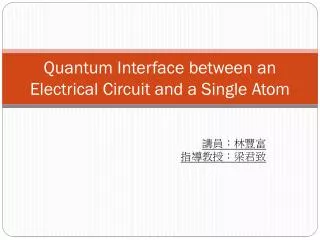 Quantum Interface between an Electrical Circuit and a Single Atom
