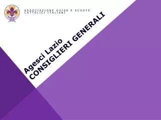 agesci lazio consiglieri generali