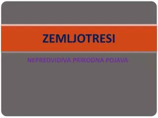 zemljotresi