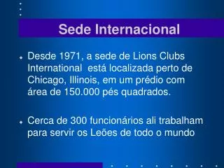 sede internacional