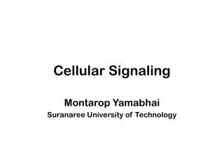 Cellular Signaling
