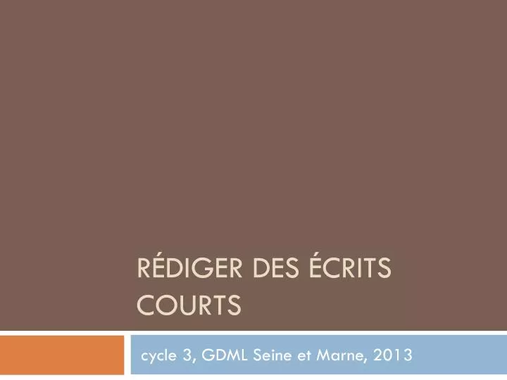 r diger des crits courts