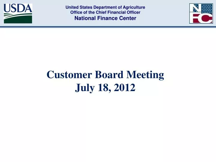 customer board meeting july 18 2012
