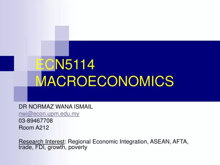 ecn5114 macroeconomics