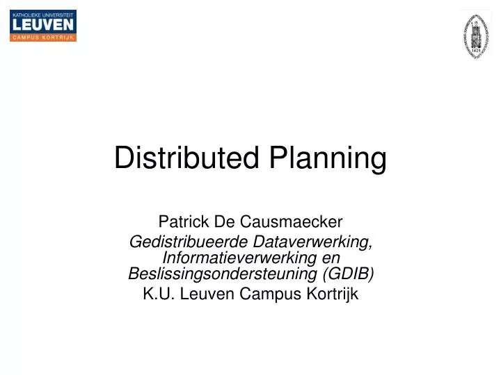 distributed planning