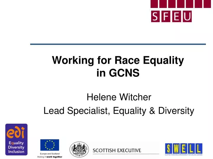 working for race equality in gcns
