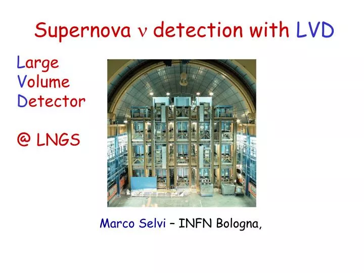 supernova n detection with lvd