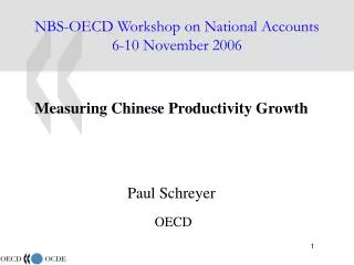 NBS-OECD Workshop on National Accounts 6-10 November 2006