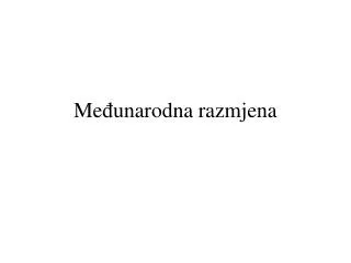 me unarodna razmjena