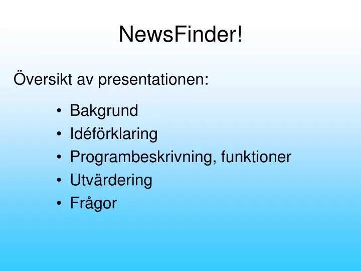 newsfinder