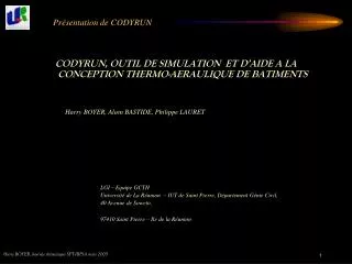 pr sentation de codyrun