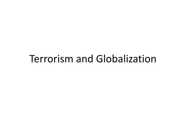 terrorism and globalization