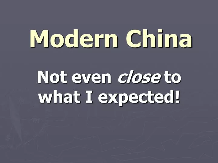 modern china