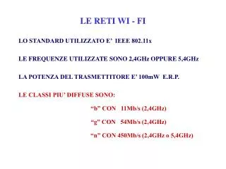 le reti wi fi