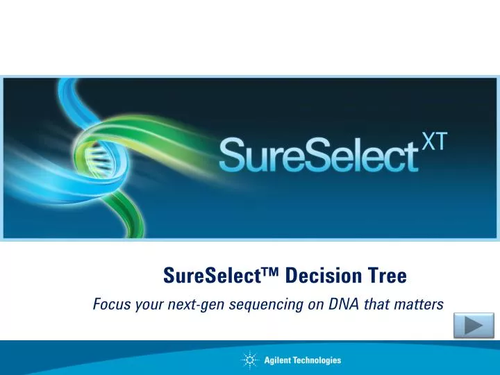 sureselect decision tree focus your next gen sequencing on dna that matters